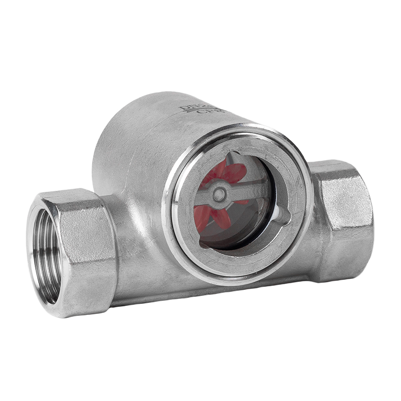 速发04不锈钢水流指示器丝扣偏心叶轮视镜碳钢法P兰管道油量观察