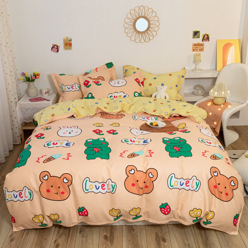 速发春件套全棉男孩床品四斜纹儿童可生学爱孩