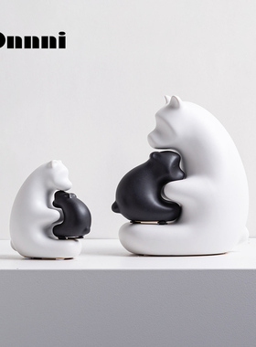 速发装饰推荐卧奢抱抱熊样客厅书架轻室床头玄关摆件软装饰品桌面