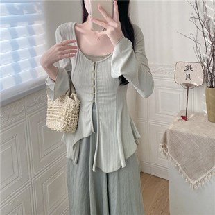 速发新品 /弄清影 中式禅意气质不规则舞蹈风上衣半身裙新套