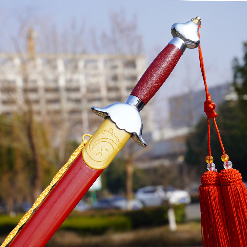 速发太极剑术武表演剑练蹈软剑未晨舞宝剑男古风道具儿童半硬响