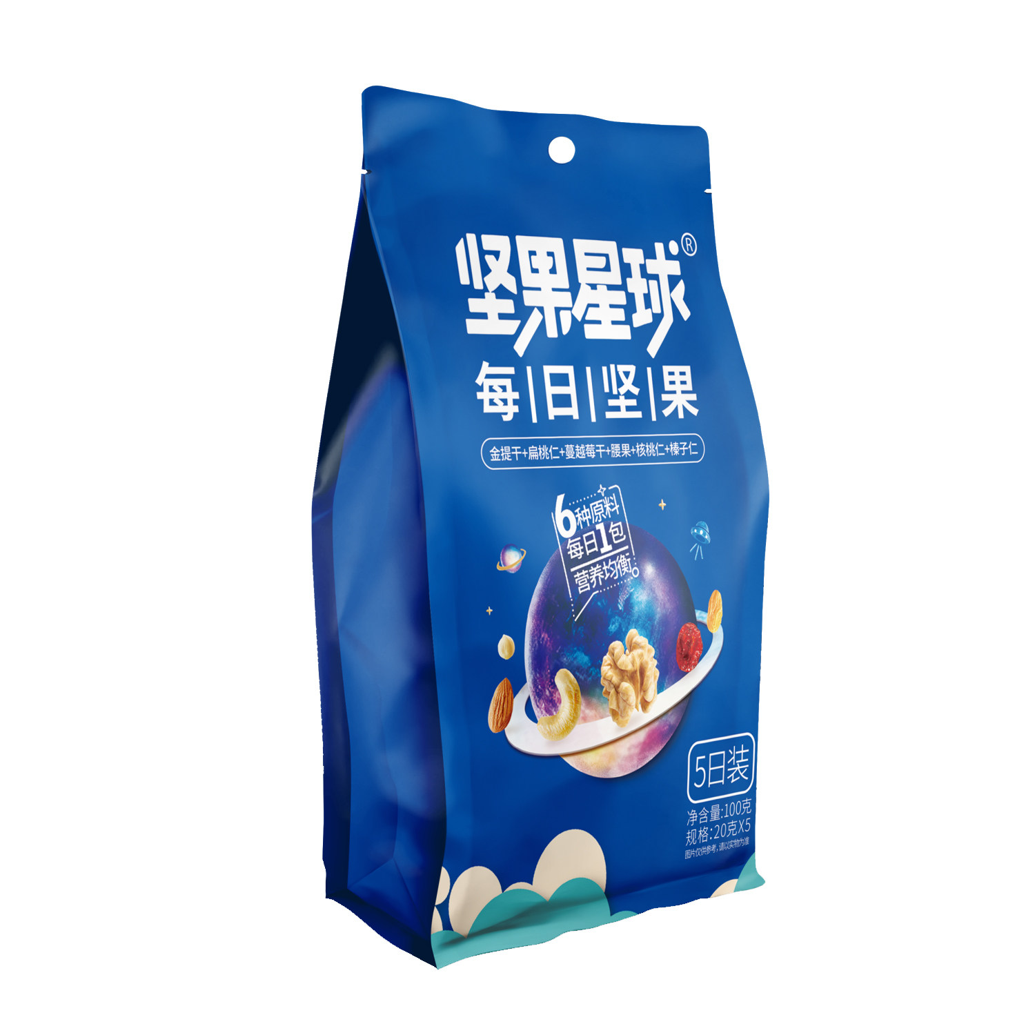 沃隆坚果星球每日坚果100g混合独立小包装20g*5健康营养属于什么档次？