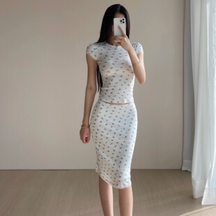 【消烦局长】兰精莫代尔蕾丝碎花半身裙包臀2025新款中裙子