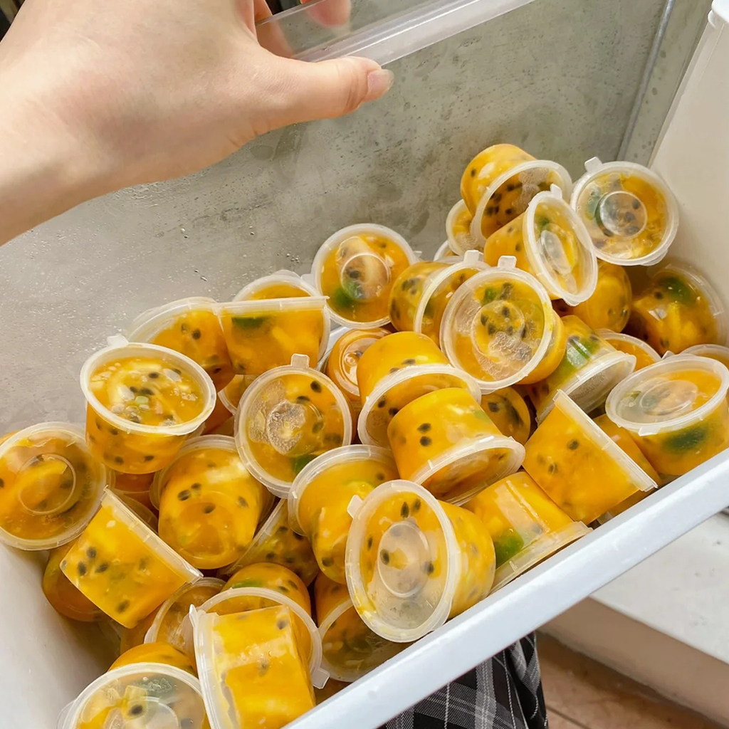 百香果分装神器一次性调料盒酱料蘸料冷冻柠檬小冰格制冰小打包盒