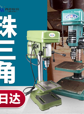 西菱台钻家用小型220v 钻孔机多功能木工DIY加高Z4116 ZHX-13增产
