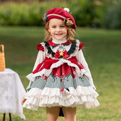 迪士尼童装秋冬洛丽塔女童公主裙