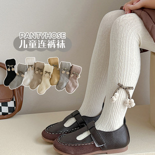 2026春款儿童袜子连裤袜外穿蝴蝶结女童打底裤大PP婴儿宝宝公主袜