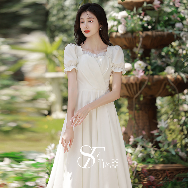 中长款领证小晚礼服成人礼设计感