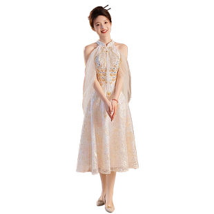 订婚礼服裙女2025新款高级感新娘敬酒服高端大气轻奢出阁宴连衣裙