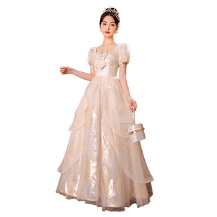 超仙晚礼服女2025新款高级感成人礼高端宴会声乐艺考高中生连衣裙