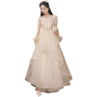 艺考晚礼服女2025新款高端高级感宴会高中生毕业18岁成人礼连衣裙