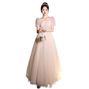 艺考晚礼服女高级感音乐生独唱18岁成人礼轻奢高档年会宴会连衣裙