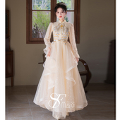 艺考晚礼服女宴会高级感订婚礼裙高端气质声乐绝美18岁成人礼长裙