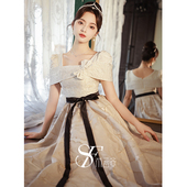 法式 晚礼服女宴会气质高端小众轻奢森系18岁成人连衣裙年会高级感