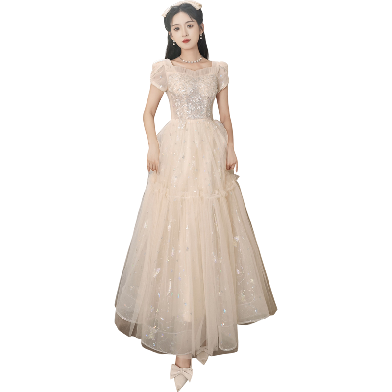 蓬蓬纱裙婚纱礼服长款晚礼服