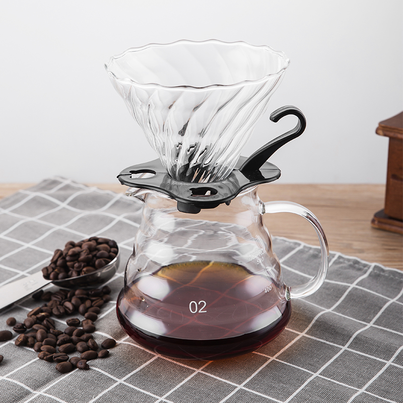 華啡HuaFei耐热玻璃分享咖啡滴漏式云朵简易家用手冲挂耳滤杯水壶