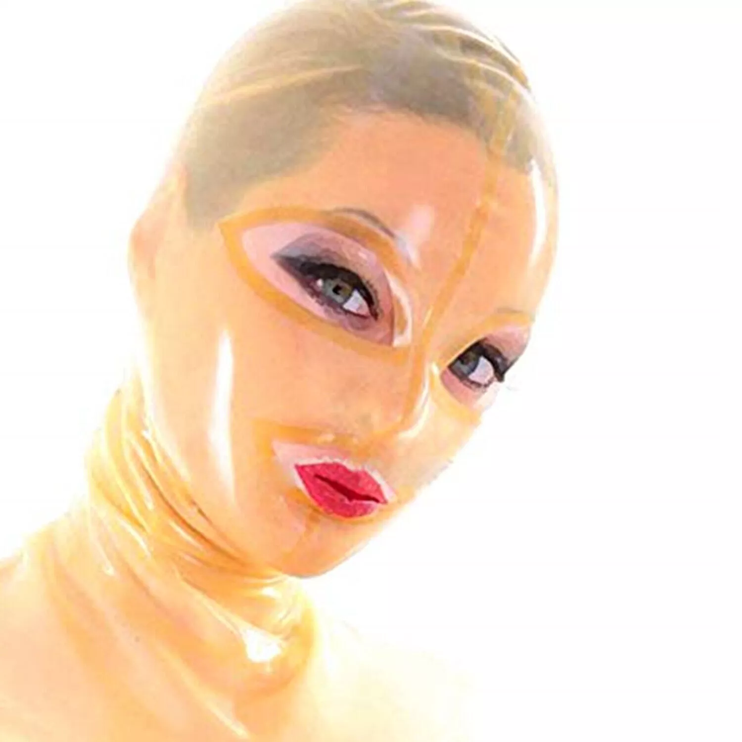 乳胶头套 透明色头套 3D头套 latex mask 高弹力 定制
