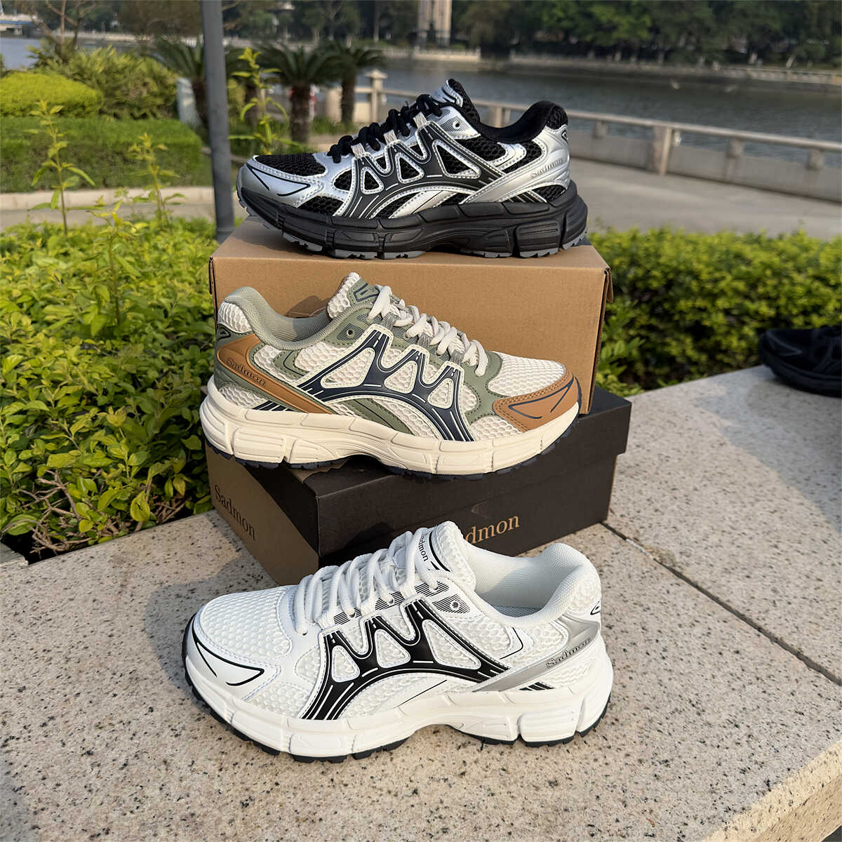 外贸复古越野跑鞋徒步鞋透气防滑