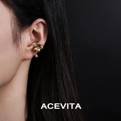 ACEVITA耳骨夹复古精致花朵耳夹