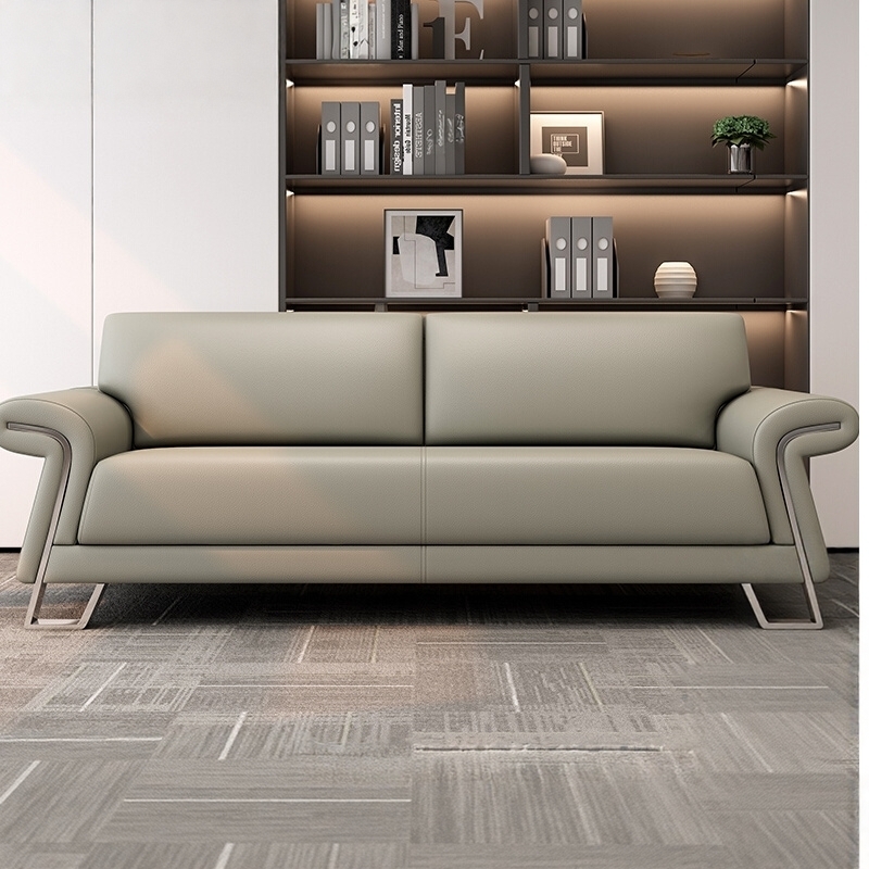 现代简约皮质沙发三人位