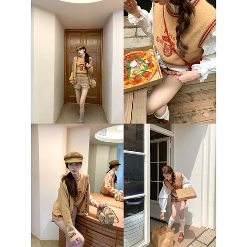 SourceWithU针织开衫马甲背心圆