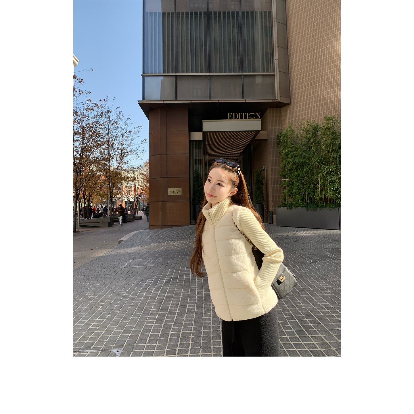 12.10 蒙口奶芙 25AW新款针织拼接毛绒90白鸭绒轻量羽绒服