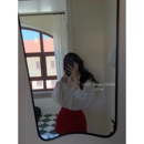 SourceWithU 上衣夏 韩女氛围 通勤温柔廓形莱赛尔斜襟微透白衬衫