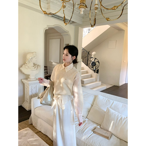 SourceWithU女套装衬衫针织背心