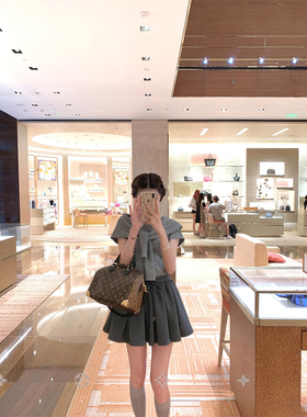 SourceWithU 版型绝好 80空气感天然棉miu系3色系带A字短裙半身裙