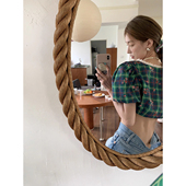 SourceWithU 小众上衣 夏款 杜乐丽野餐 碎花蕾丝衬衫