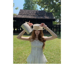 本期出片王 月下诗 2色100棉刺绣一字肩上衣长裤 限时折扣