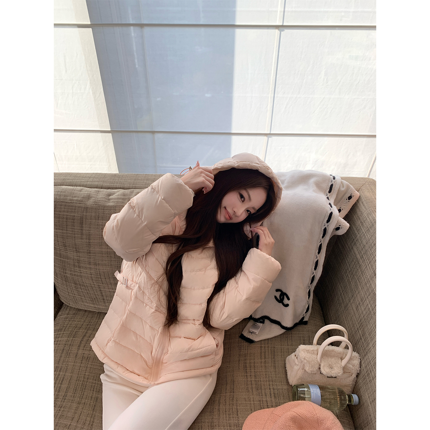 SourceWithU排骨连帽羽绒服冬