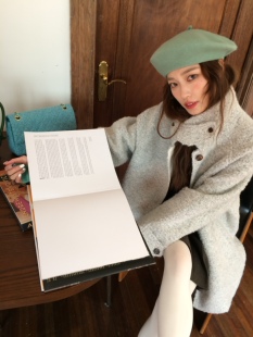 外套 55羊毛混色单面呢大衣圈圈毛中长款 SourceWithU 布拉格大道