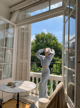 SourceWithU 轻松入秋 2色海盐华夫格抗起球针织开衫背心短裤长裤