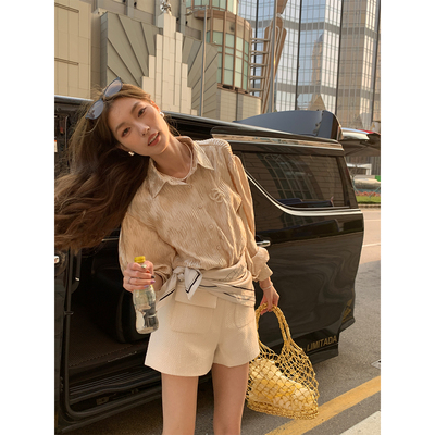 SourceWithU白色小香短裤女