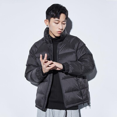 立领轻薄白鸭绒羽绒服男冬季2025新款加厚保暖青少年帅气短款外套