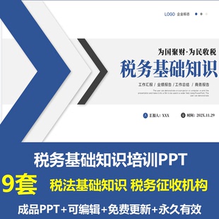 税务师财务人员税务基础知识培训PPT成品课件税收种类增值税相关
