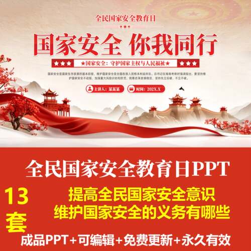 第十一个全民国家安全教育日PPT总体国家安全观安全重点领域