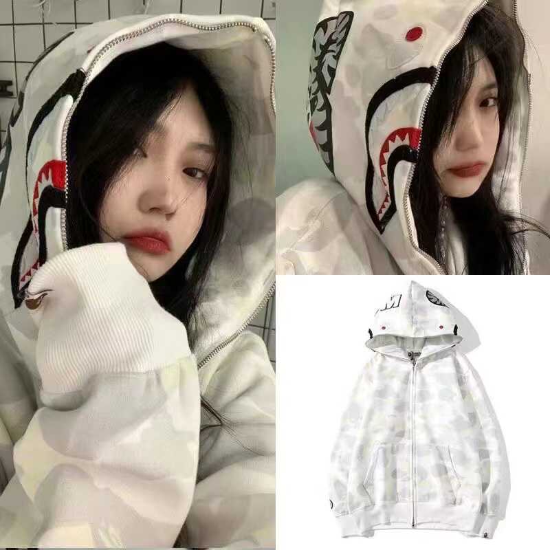 薄款卫衣连帽鲨鱼外套情侣