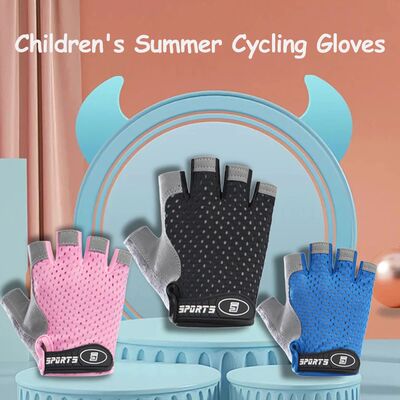 Summer Children's Gloves Cycling Hiking Breathable Mesh Kids