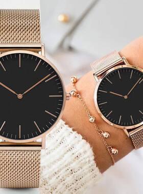 Luxury Rose Gold Watch Women Bracelet Watches Top Brand Ladi