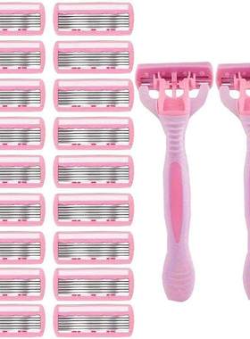 Womens 6-layer safety razor blade for facial/leg/armpit/bik