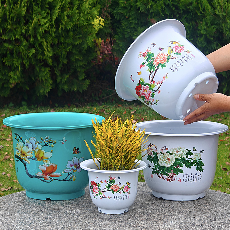 加厚耐用仿陶瓷塑料花盆