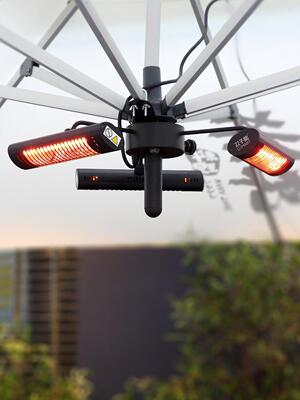 双子能户外伞型电取暖器远红外线加热伞式大面积速热节能商业家用