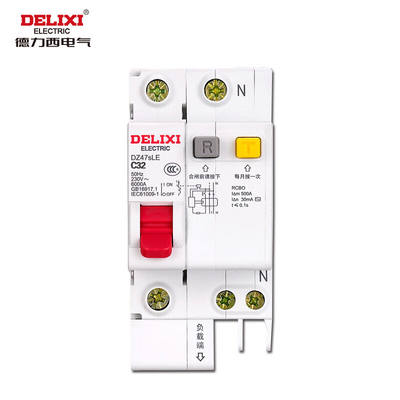 德力西空气开关漏电保护器小型断路器DZ47sLE1P+NC型32A;DZ47SLE