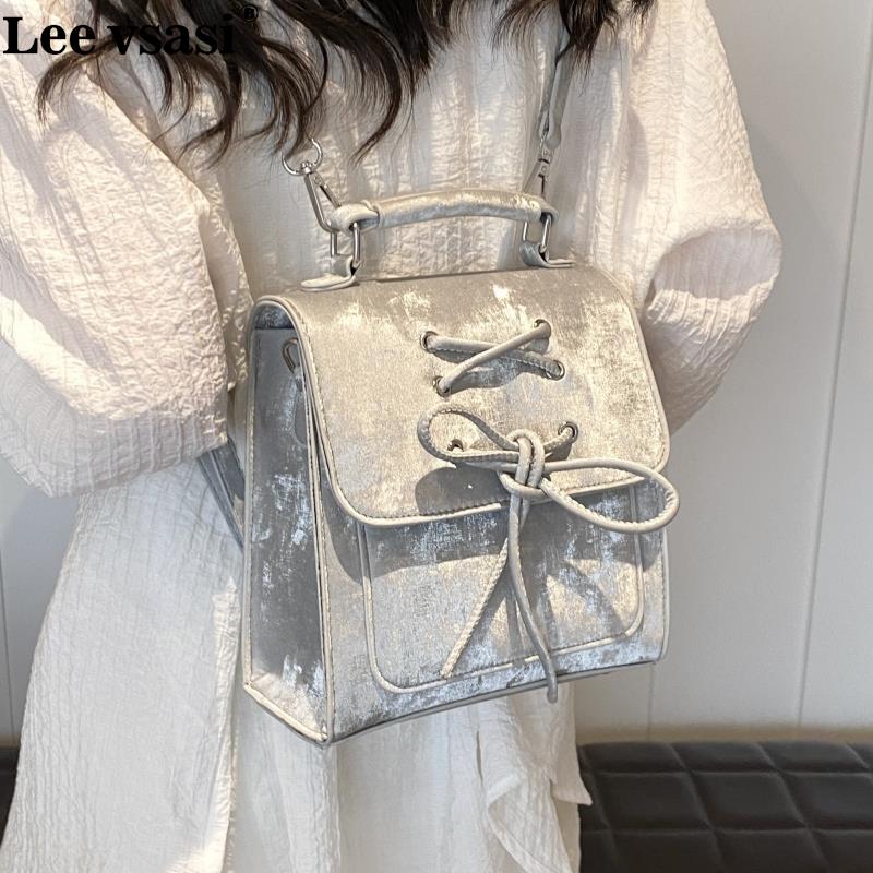 Lee vsasi日本设计师联名蝴蝶结双肩包包女2025夏天韩版简约休闲