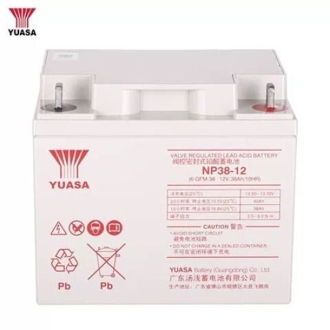 YUASA汤浅蓄电池12V38AH/NP38-12机房基站直流屏 UPS/EPS应急电源