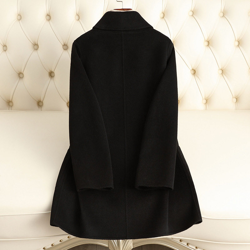 『福利』双面羊毛大衣女短款秋冬新款中式妈妈装毛呢外套女小个子