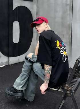 重磅 Asrts新款小众潮牌美式夏季纯棉宽松男士情侣短袖T恤ins高级