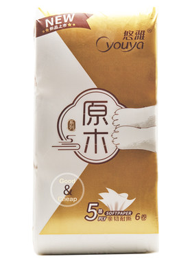 悠雅/无芯卫生卷纸5层6卷共570g